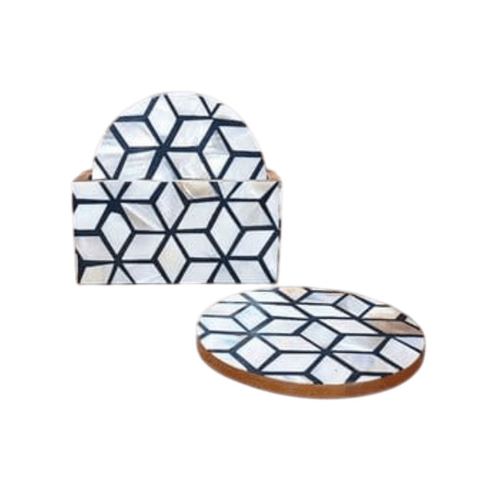 MDF PRINTED COASTER ROUND SHAPE WITH HOLDER (DECAL)